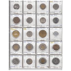 Mixed Page of 20 x various coins from around the world. The years range from 1964-2010.Retail value 