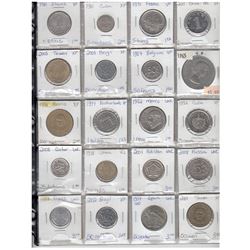 Mixed Page of 20 x various coins from around the world. The years range from 1957-2011.Retail value 