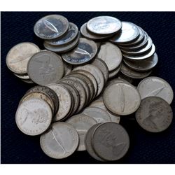 Mixed lot of 50 x 1967 silver fish dimes. 50pcs