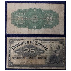 1900 25-cent Dominion of Canada Note Boville signature