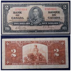 1937 Canada $2 Bank of Canada Note