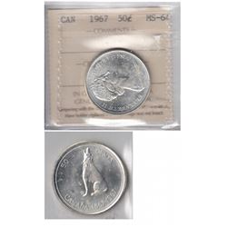 1967 Canada 50-cent ICCS Certified MS-64
