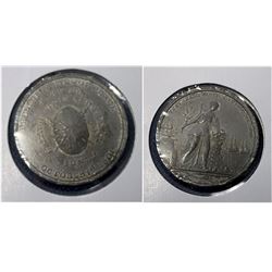 1801 Great Britain and France Preliminaries of Peace Between Medallion