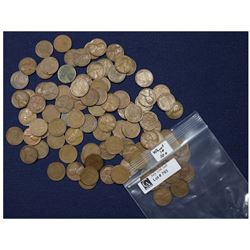 100 x Mixed Wheat Cents. Dates could range anywhere from 1909 to 1958