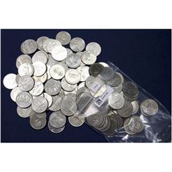 100 x Canadian Nickel Dollars (dated anywhere from 1968 to 1986) in average circulated condition