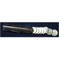 1963 Canada 5-cent in plastic tube roll. Coins appear to be in Uncirculated or better condition (MS6