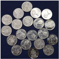 20 x Mixed Nickel 50 Cents (dates could range from 1968 to 2002)