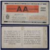 Image 1 : Gasoline Licence and Ration Coupon Book, Category AA, 1944-1945