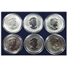 Image 1 : Group lot of all $5 wildlife series released by the Mint.  You will receive the 2011 Wolf, 2011 Griz