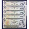 Image 1 : 5 x 1973 first generation Replacement $1 notes in UNC or + condition. You will recieve *AA, *AN, *FA