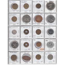 Mixed lot of tokens & trade dollars. 20pcs.  As per written on holders retail value of $43.50