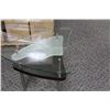 Image 2 : GLASS DESIGNER COFFEE TABLE WITH MATCHING END TABLE