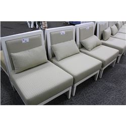 BEIGE PATTERNED LOUNGE CHAIR