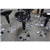 Image 2 : BLACK ADJUSTABLE HEIGHT BAR TABLE COMES WITH 4 BLACK PNEUMATIC BAR STOOLS