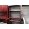 Image 2 : MAHOGANY 66" ADJUSTABLE SHELF BOOKCASE