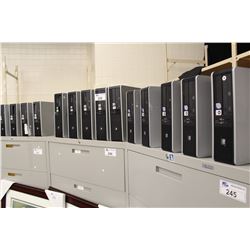 LOT OF 18 HP DUO CORE DESK TOP COMPUTERS WITH NO POWER SUPPLY OR HARD DRIVES
