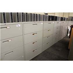 GREY 4 DRAWER LATERAL FILE CABINET