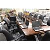 Image 2 : MAHOGONY 12' BOARDROOM TABLE COMES WITH  DATA AND POWER PORTS