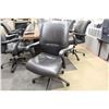 Image 2 : KEIL HAUER "DANFORTH" BLACK LEATHER MIDBACK EXECUTIVE CHAIR