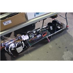 ASSORTED SNOW BOARD, SKATE BOARD, FISHING RODS ETC.