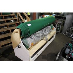 MOBILE CART WITH ROLLS OF FELT