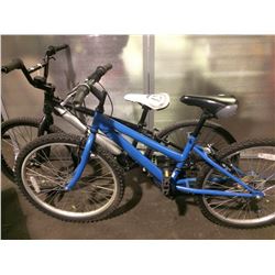 2 BIKES, BLACK NO NAME BMX, BLUE MOUNTAIN BIKE