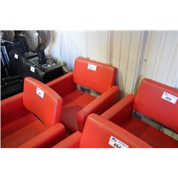 RED HYDRAULIC BARBERS CHAIR