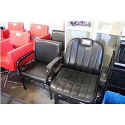 3 BLACK SALON STATION CHAIRS