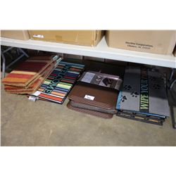 LARGE LOT OF ASSORTED WELCOME MATS
