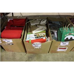 BOX OF CHRISTMAS DECORATIONS