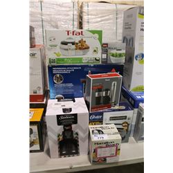 BISSLE CARPET CLEANER, SUN BEAM COFFEE MAKER, T-FAL AIR FRYER, OSTER GRITTLE, SALAD SPINNER, KETTLE