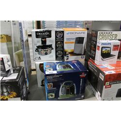 BISSLE LITTLE GREEN, RACHAEL RAY 10 PIECE COOK SET, CROCKPOT, AND BIONAIRE HEATER