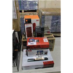 ASSORTED ELECTRONICS: 2 SONY IPHONE DOCS, 2 IHOME BLUETOOTH SPEAKERS, JBL BLUETOOTH SPEAKER,