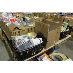 BASKET OF HOUSEHOLD AND STORAGE ITEMS