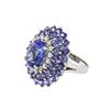 Image 2 : 14KT White Gold 9.25 ctw Tanzanite and Diamond Ring