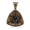 Image 2 : 14KT Yellow Gold 6.85 ctw Tanzanite and Diamond Pendant