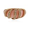 Image 1 : 14KT Rose Gold 6.59 ctw Pink Opal and Diamond Ring