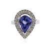 Image 1 : 14KT White Gold 4.18 ctw Tanzanite and Diamond Ring