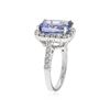 Image 3 : 14KT White Gold 5.01 ctw Tanzanite and Diamond Ring