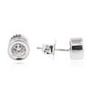 Image 2 : 14KT White Gold 0.80 ctw Diamond Stud Earrings