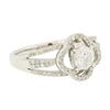 Image 2 : 14KT White Gold 0.97 ctw Diamond Ring