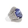 Image 2 : 18KT White Gold 8.30 ctw Tanzanite and Diamond Ring