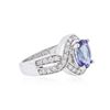 Image 2 : 14KT White Gold 2.13 ctw Tanzanite and Diamond Ring