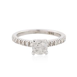 14KT White Gold 1.10 ctw Diamond Ring