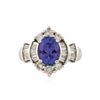 Image 1 : 14KT White Gold 1.84 ctw Tanzanite and Diamond Ring