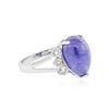 Image 2 : 14KT White Gold 7.57 ctw Tanzanite and Diamond Ring