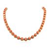 Image 2 : 14KT Yellow Gold 40.42 ctw Pink Coral and Diamond Necklace