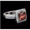 Image 2 : 14KT Two-Tone Gold 2.19 ctw Morganite and Diamond Ring