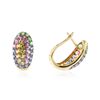 Image 2 : 10KT Yellow Gold 3.66 ctw Multi Gemstone Earrings