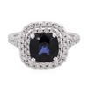 Image 1 : 14KT White Gold 2.59 ctw Sapphire and Diamond Ring